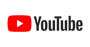 YouTube logo featuring a red play button icon next to the word "YouTube" in bold black text, representing the popular video-sharing platform.






